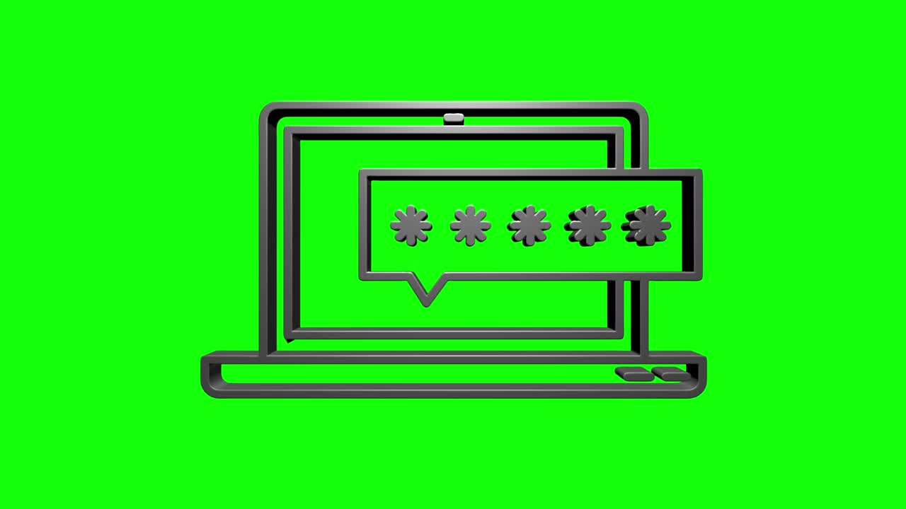 Social media 3D silver icon design. Outline web icon. Motion graphics.