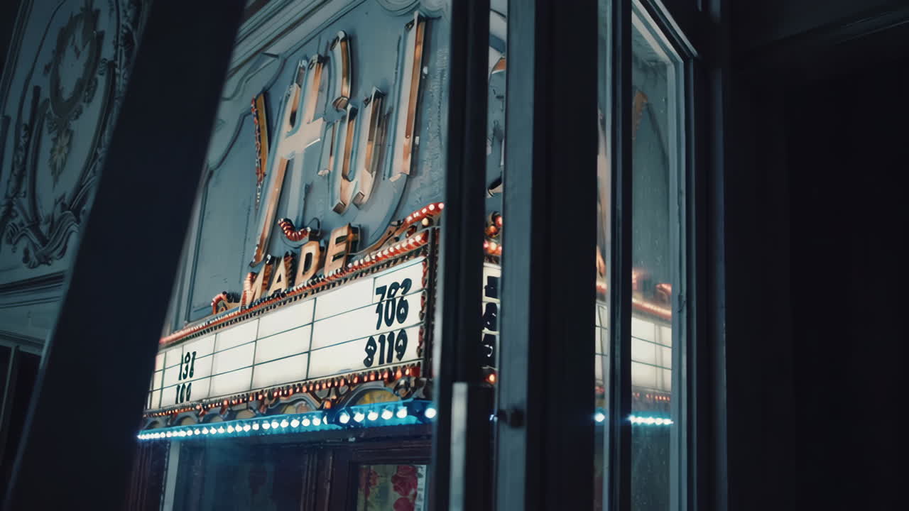 Empty Vintage Movie Theater