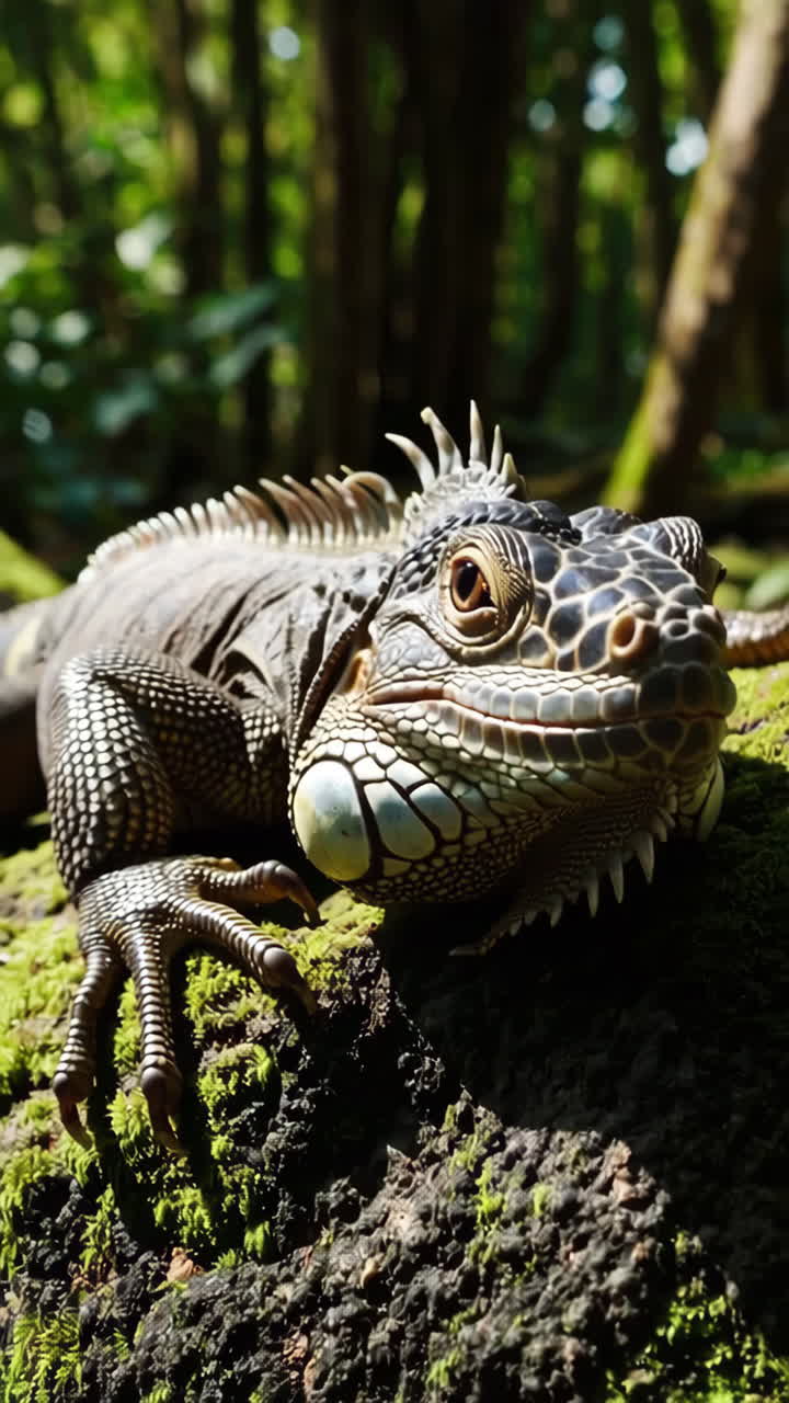 Iguana in a Tropical Forest
