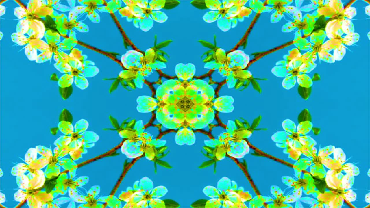 el fondo de movimiento del caleidoscopio abstracto, el fondo en bucle.