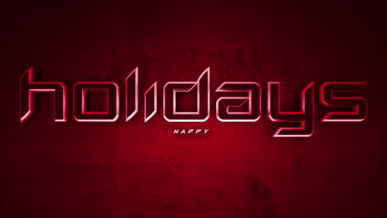 felices fiestas monocromáticas en degradado rojo oscuro