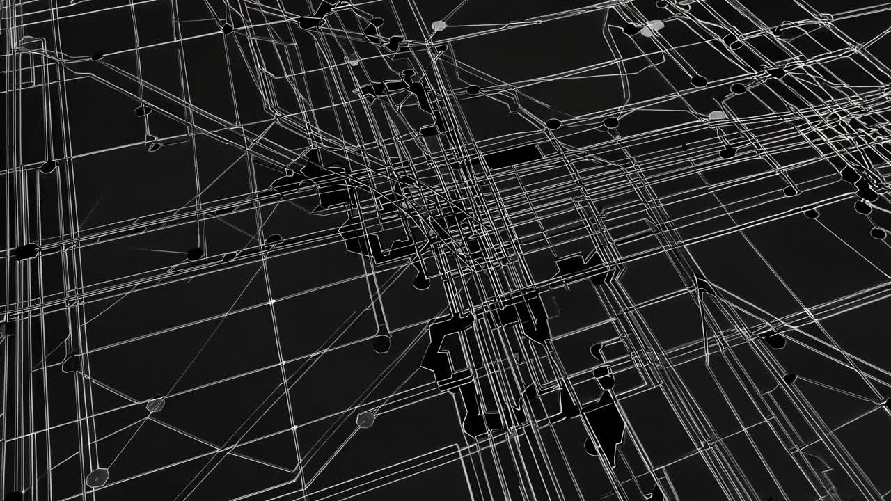 red de ciudades abstractas