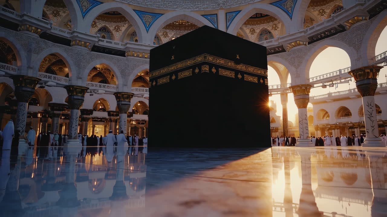 Kaaba at the Grand Mosque in Mecca