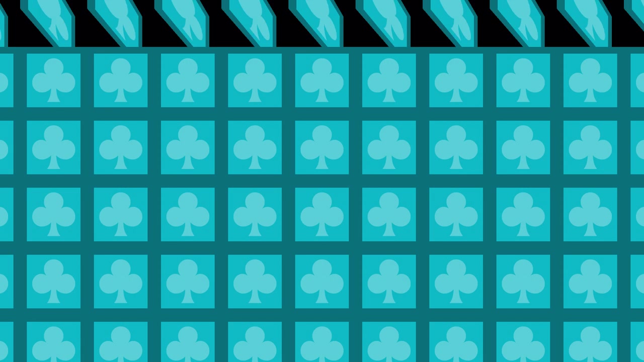 Teal Clubs Pattern