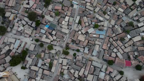 Ariel-Ansicht-Der-überfüllten-Afrikanischen-Insel-Im-Senegal