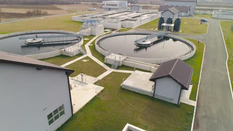 sewage treatment plant water treatment tanks.