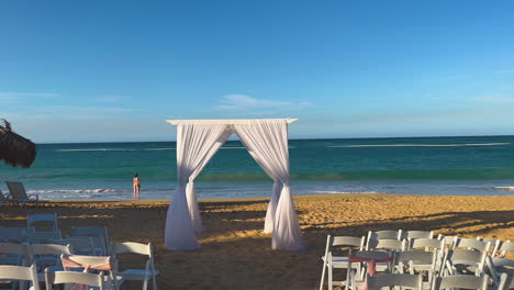 beach wedding set up in punta cana, dominican