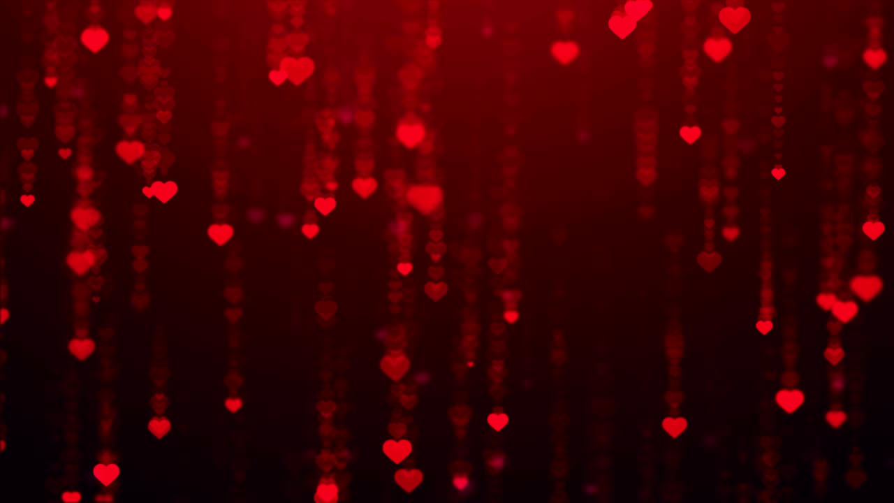 el fondo de color de la lluvia que cae del corazón