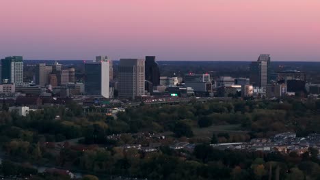 Zoomed-in-drone-shot-of-Traffic-on-Interstate-5-in-Downtown-Sacramento,-CA