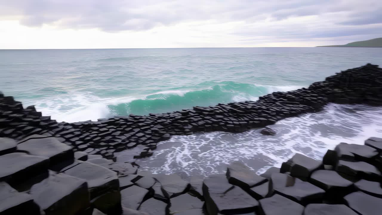 Majestic Basalt Columns on a Rugged Coastline