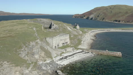 An-aerial-view-of-Ard-Neakie-abandoned-lime-kilns-on-a-sunny-summer's-day