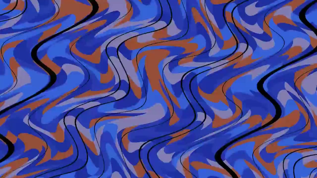 Abstract Wavy Pattern Animation in Blue and Orange
