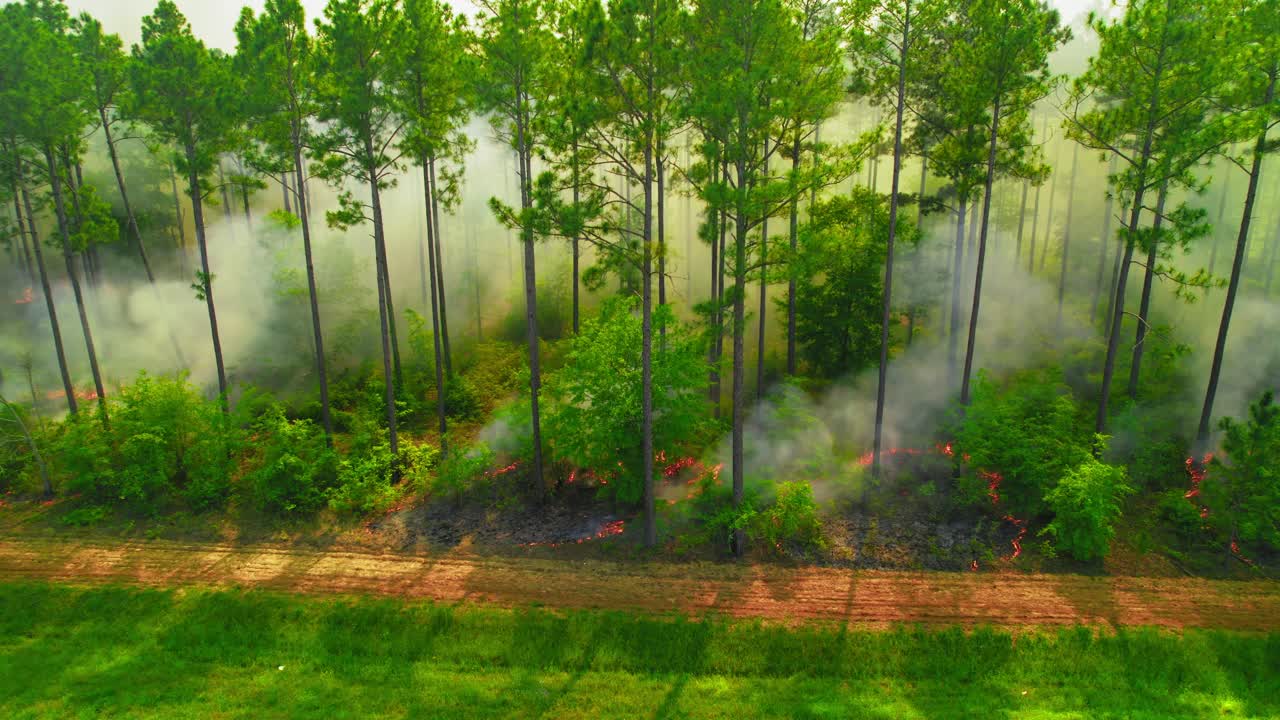 Smoke Among the Pines: Aerial View of Georgia’s Fire-Managed Woodland Ecosystem