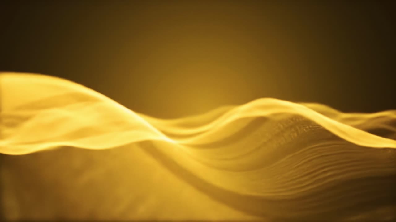 Soft golden waves ripple gently in a calm environment, evoking feelings of peace and relaxation during the tranquil evening hours. The mesmerizing flow captures a unique ambiance.