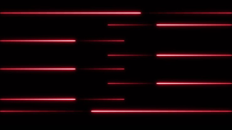 Abstract Glowing Red Lines