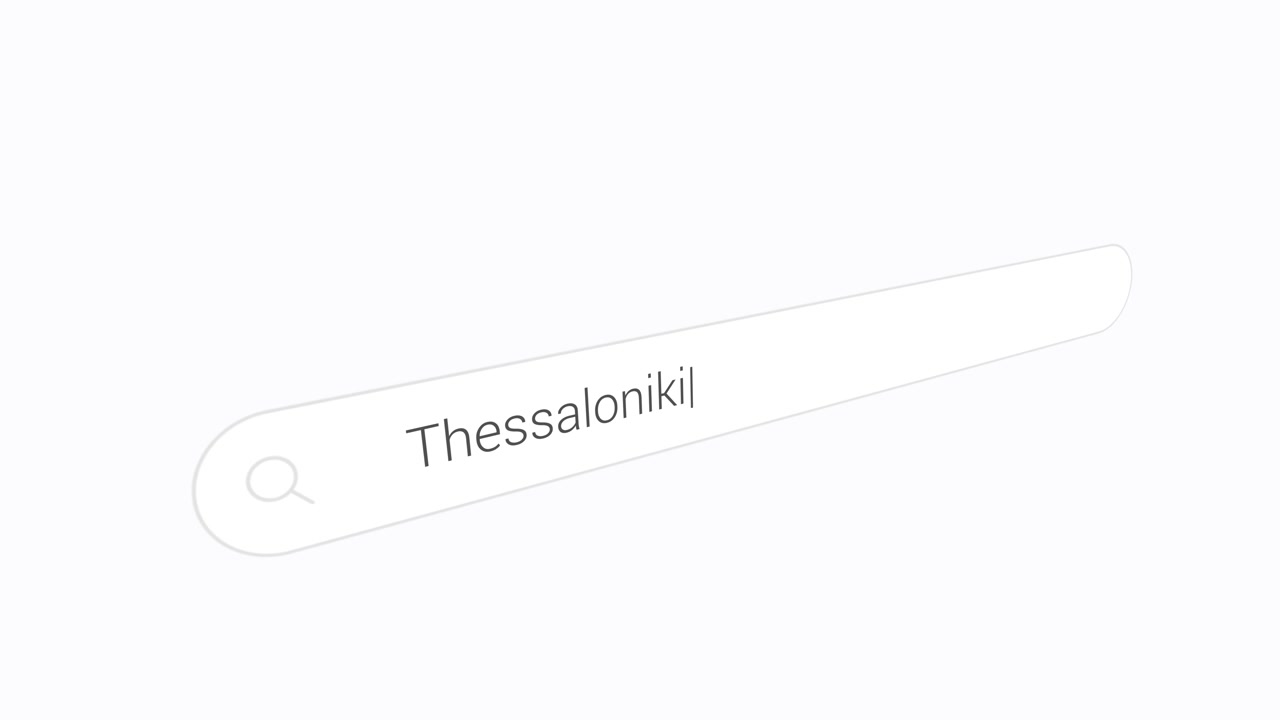 Salonicco, Grecia, nella casella di ricerca di Internet. Primo piano.