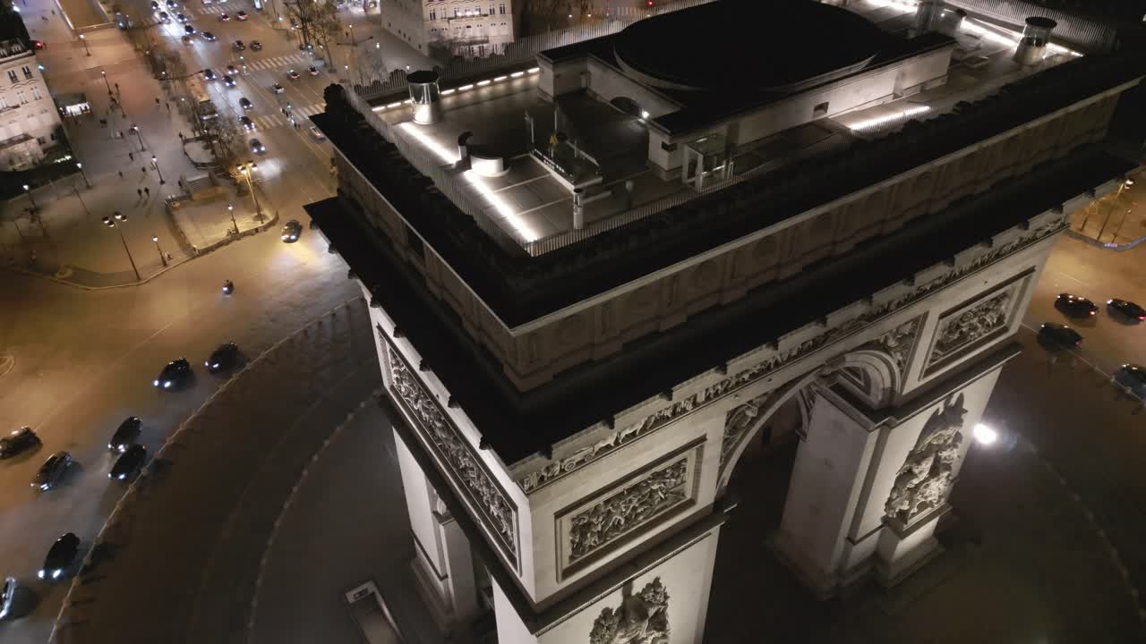 Terrace of Triumphal Arch, Paris by night France