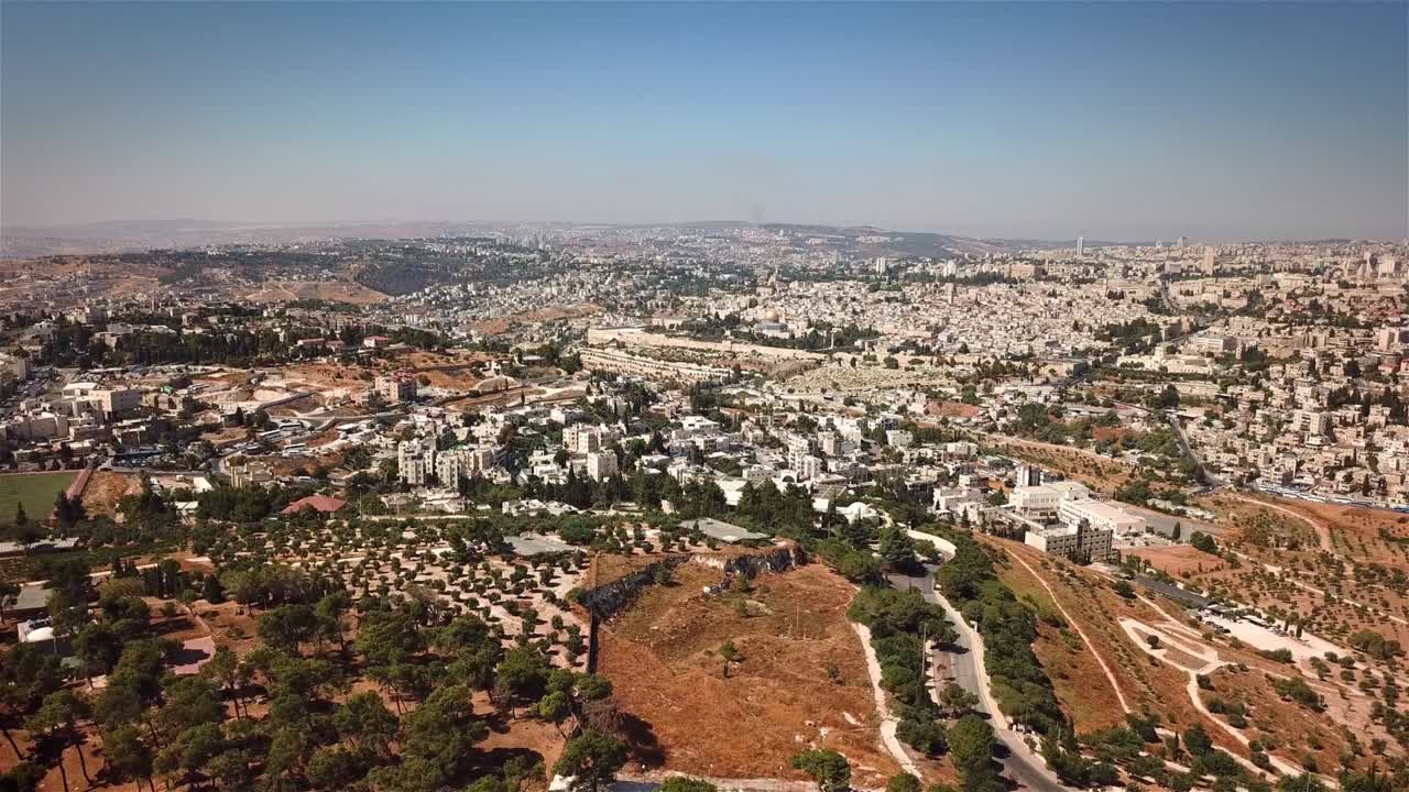 vista aérea del vuelo de jerusalén este