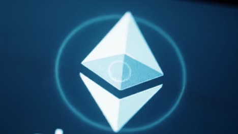 ethereum symbol on display