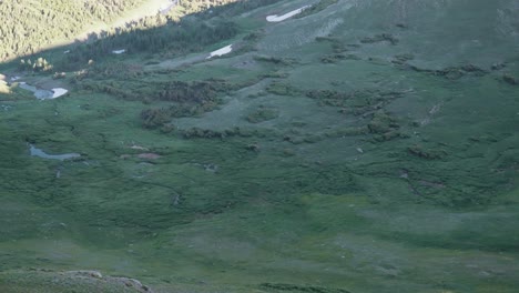tundra in shade at rocky mountain national park