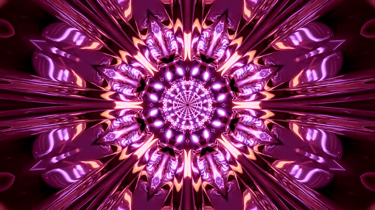 A colorful tunnel video loop presents an endless display of dynamic shapes and patterns in vivid colors. The mesmerizing visuals create a captivating and immersive atmosphere for viewers