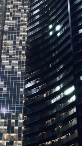 night view of a modern skyscraper