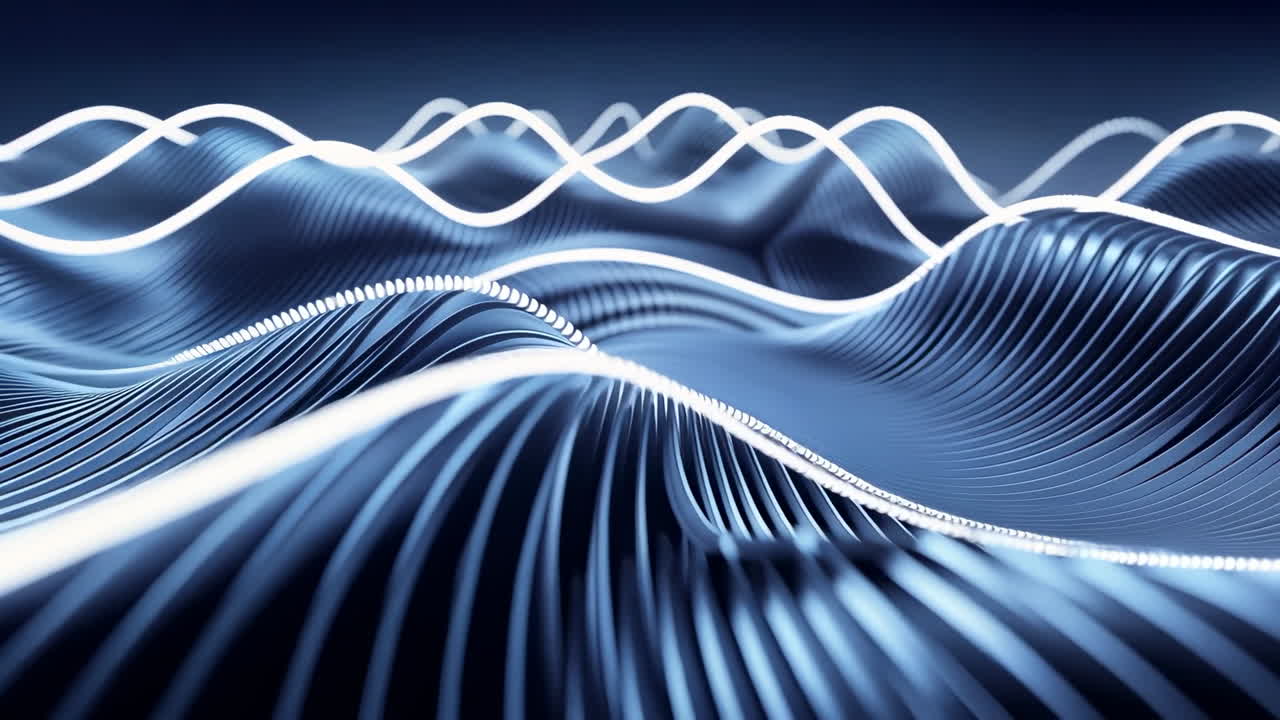 Abstract Digital Waves and Sound Visualization