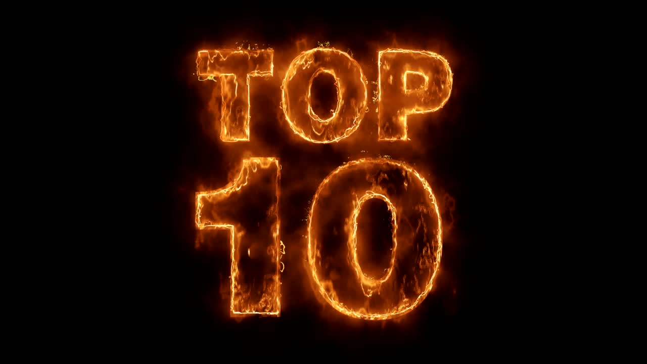 10 단어 뜨거운 애니메이션 불타는 현실적인 불 불꽃 루프