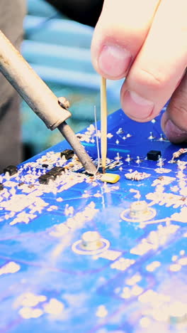 soldering electronic circuit board