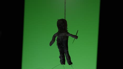 vudu doll on a green background