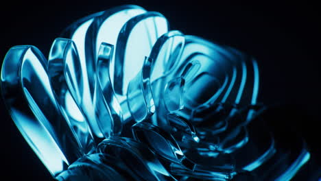 abstract glass fragment flower background, 3d rendering.