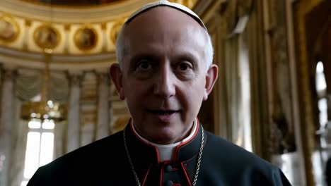 retrato del cardenal en la iglesia