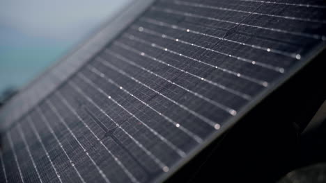 close up of a portable solar panel