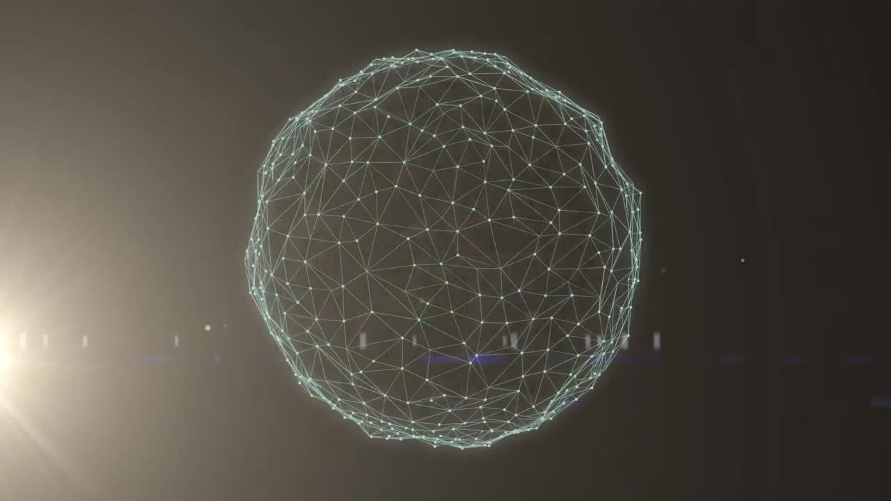 Animation of globe with connections on black background