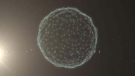 Animation-of-globe-with-connections-on-black-background