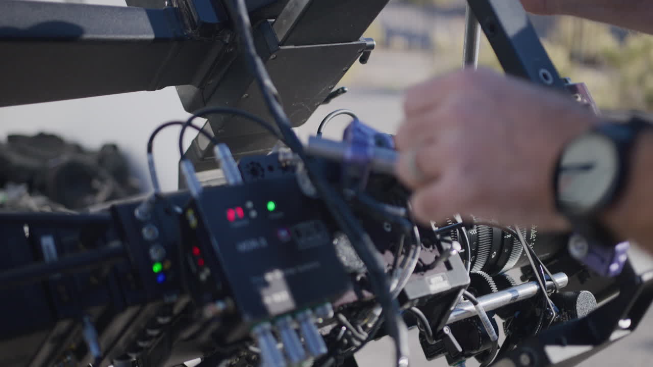cámara de cine de venecia en equilibrio sobre un cardán grande