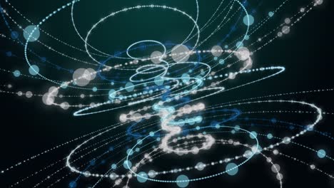 animación futurista con objeto de rayas de partículas en cámara lenta, 4096x2304 bucle 4k