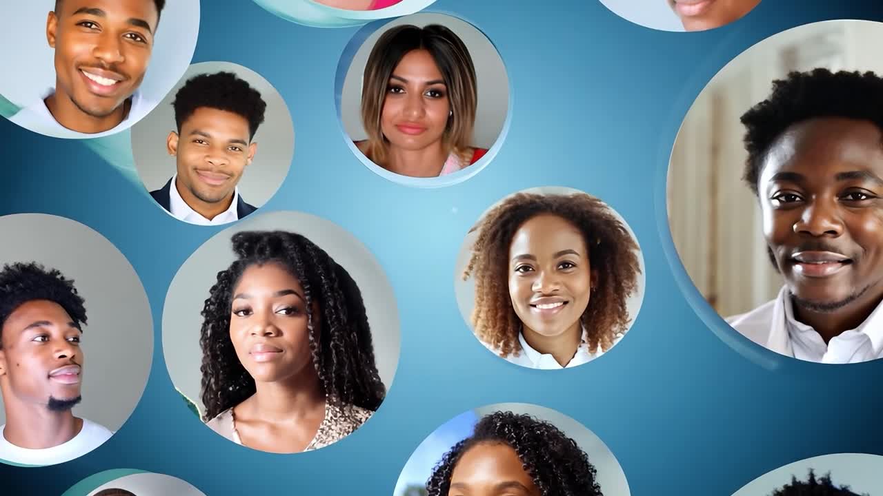 grupo diverso de personas sonrientes