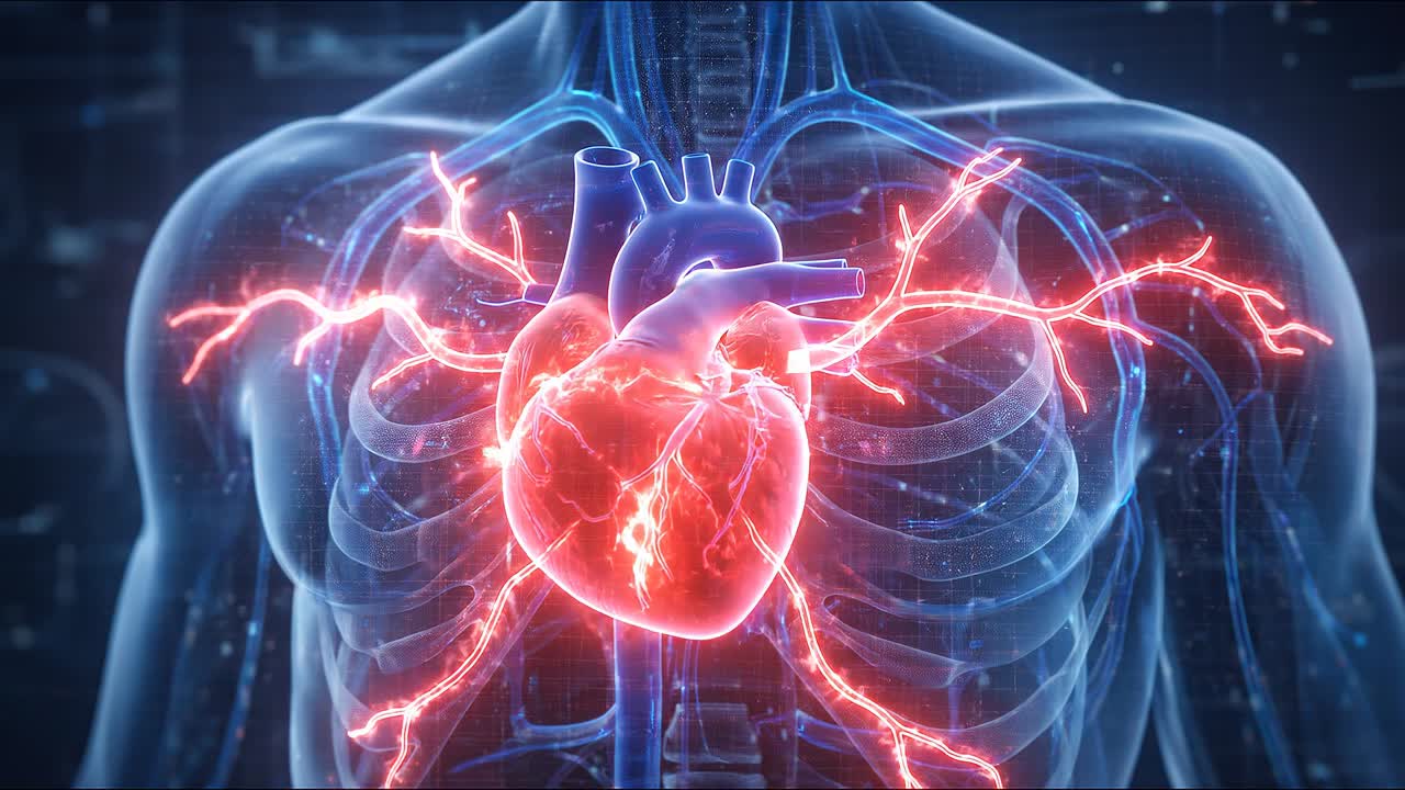 Anatomía del tórax humano que muestra los pulmones en detalle con estructuras de las vías respiratorias visibles y un resplandor rosado, concepto de salud respiratoria.