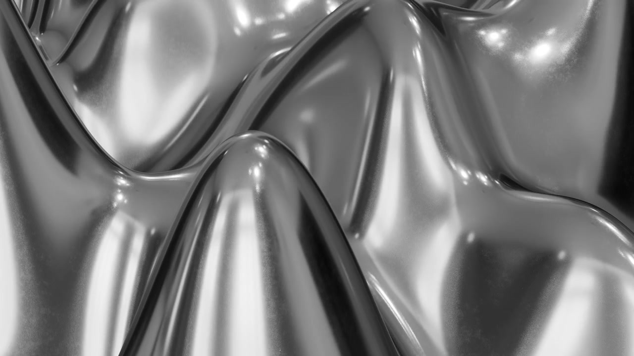 Texture astratta di superficie in metallo liquido riflettente e ondulato