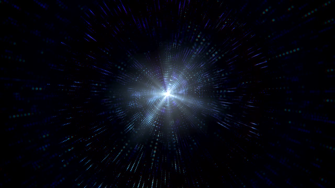 fondo de partículas radiales azules abstractas (con bucle)