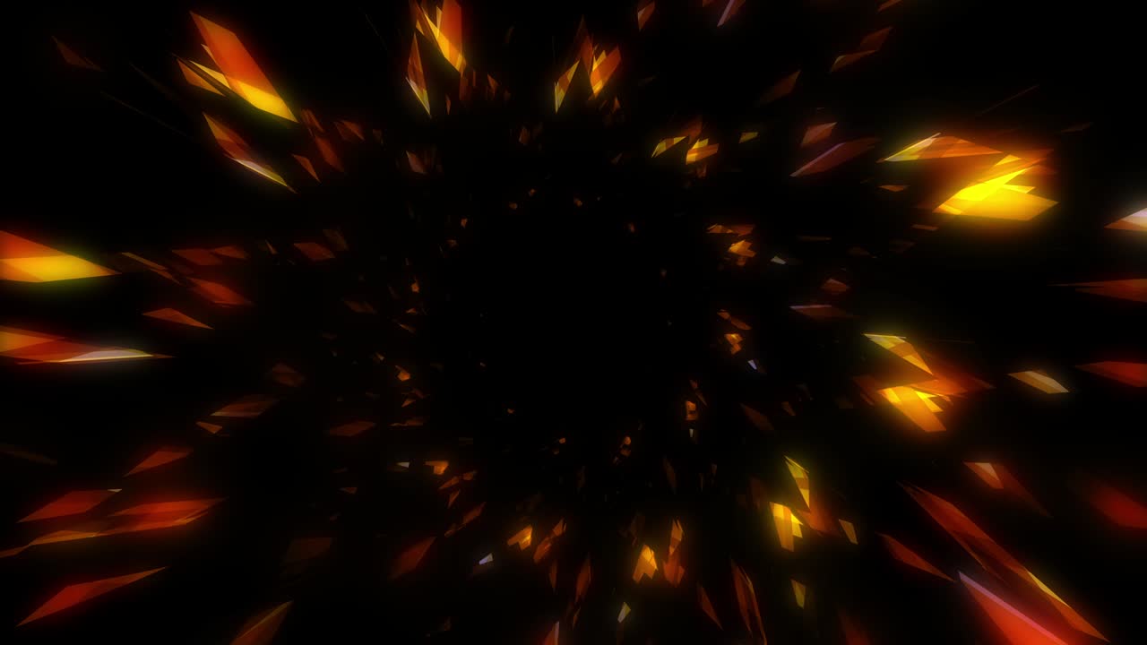 hermosas partículas doradas brillantes brillantes y brillantes gemas de animación. abstracto negro redondo bucle de fondo ardiente