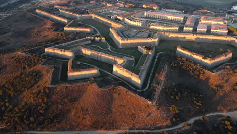 aerial view of a historic fortress