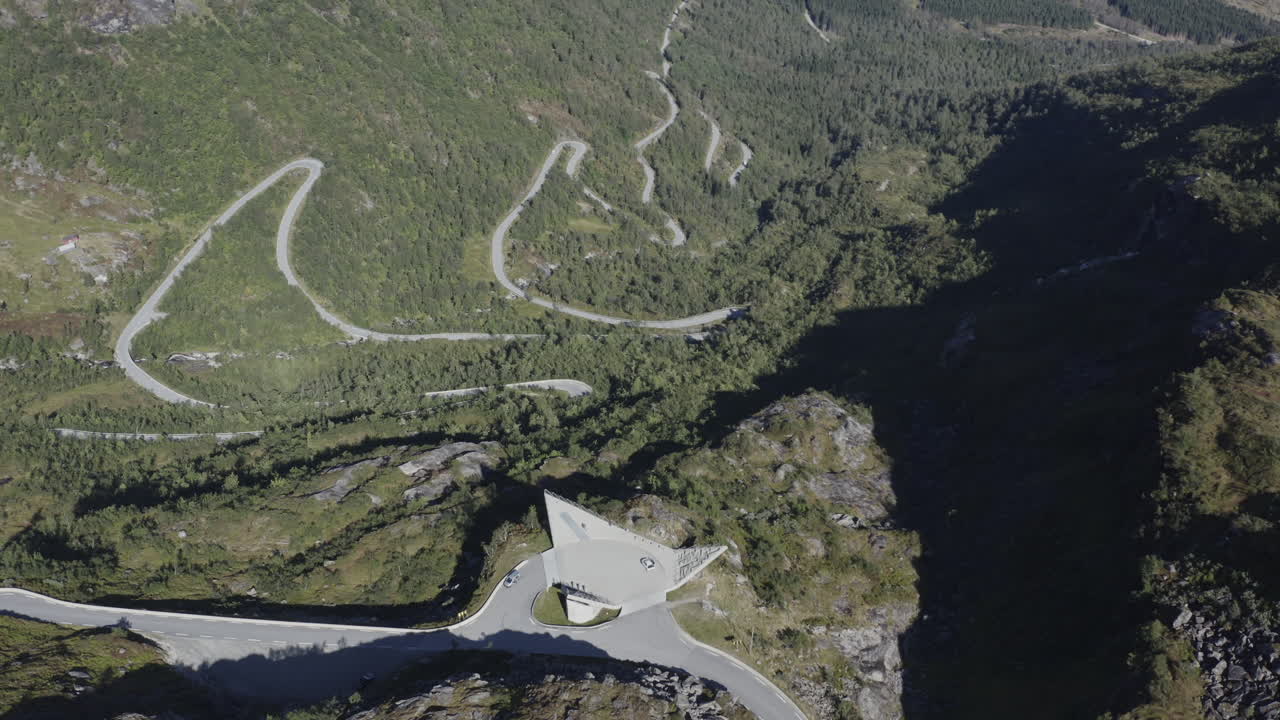 Serpentine Mountain Road in Norway