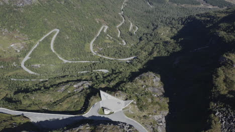 serpentine mountain road in norway