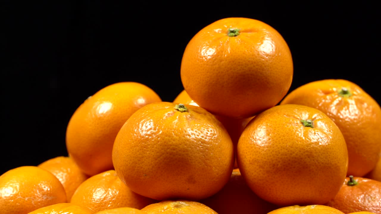 el fondo de las mandarinas frescas