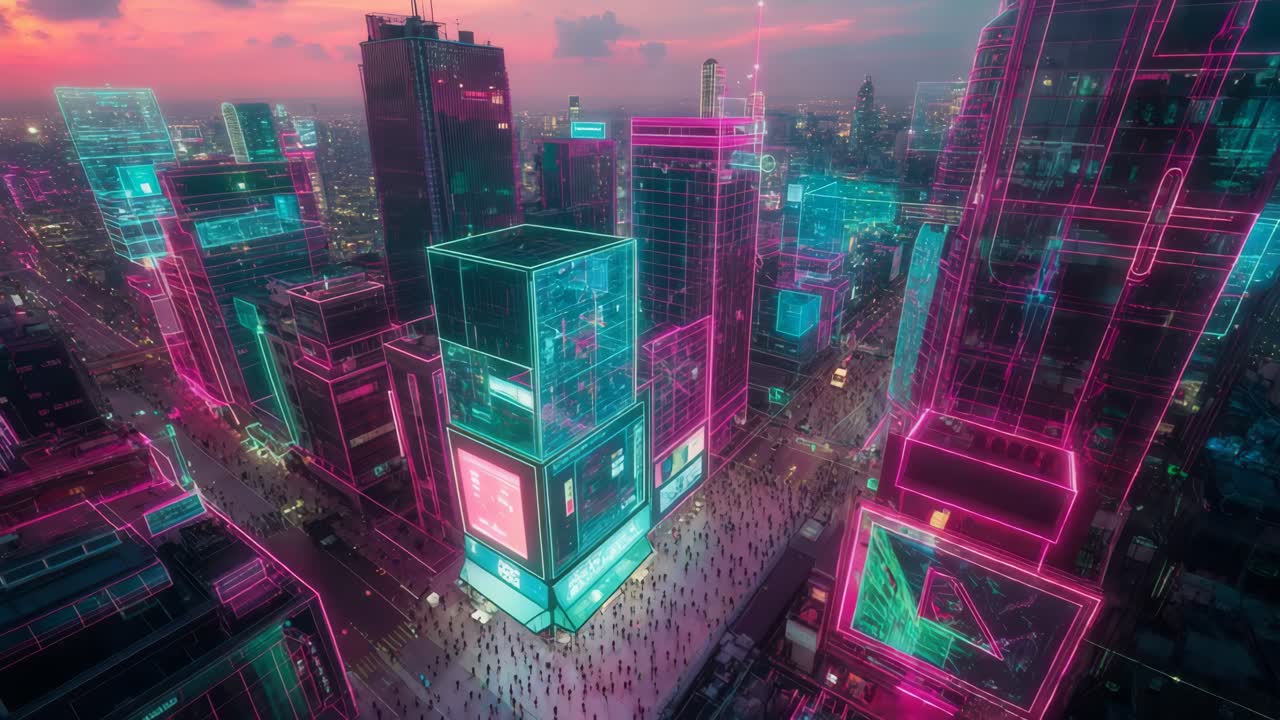 Cyberpunk Cityscape at Night