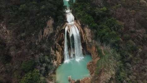 breathtaking aerial of el chiflon waterfalls in chiapas