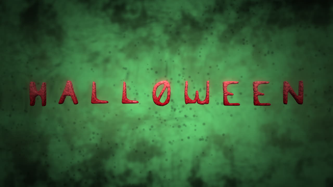 halloween con niebla y polvo en la textura tóxica verde