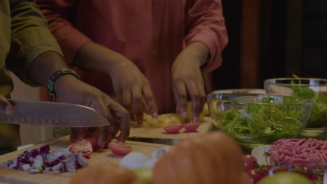 couple cooking in the kitchen